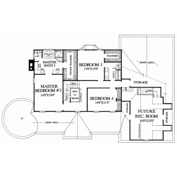 Victorian House Plan Second Floor - Saratoga Springs Country Home 128D-0265 - Shop House Plans and More