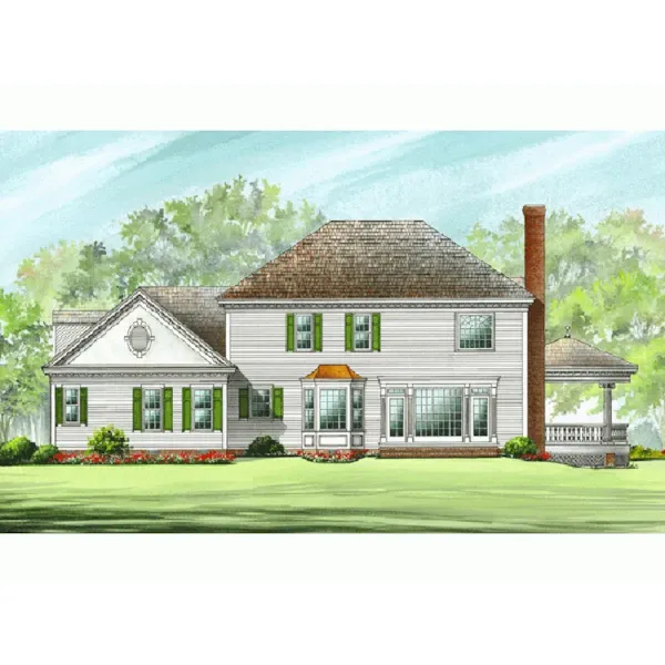 Victorian House Plan Rear Photo 01 - Saratoga Springs Country Home 128D-0265 - Shop House Plans and More