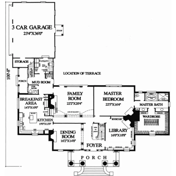 Traditional House Plan First Floor - Savannah Place Luxury Home 128D-0266 - Shop House Plans and More