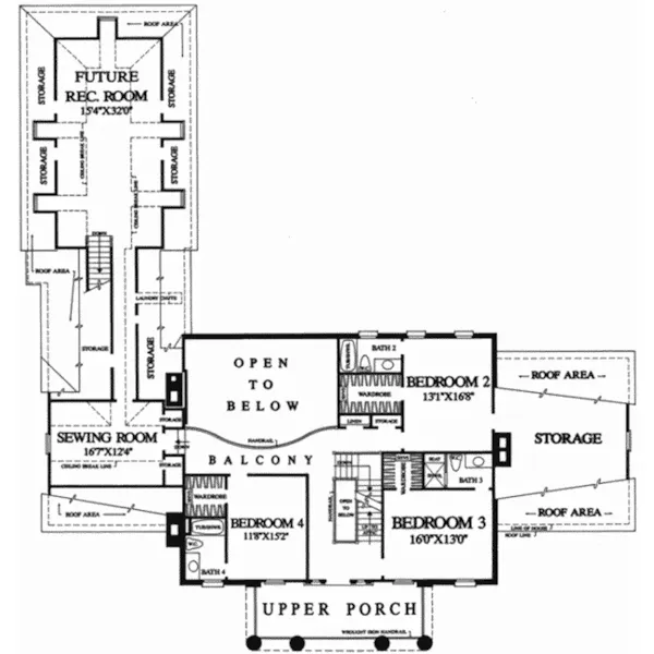 Traditional House Plan Second Floor - Savannah Place Luxury Home 128D-0266 - Shop House Plans and More