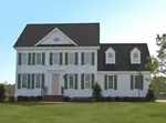 Lake House Plan Front of Home - Saybrook Lane Colonial Home 128D-0267 - Shop House Plans and More