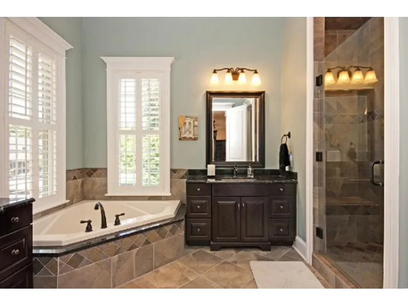 Lake House Plan Master Bathroom Photo 01 - Saybrook Lane Colonial Home 128D-0267 - Shop House Plans and More