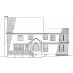 Vacation House Plan Rear Elevation - Saybrook Lane Colonial Home 128D-0267 - Shop House Plans and More