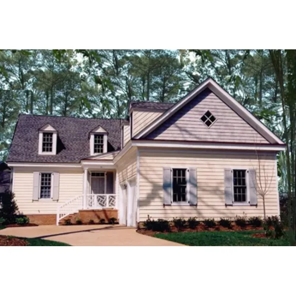 Colonial House Plan Front of Home - Seaside Bay Country Cottage 128D-0268 - Shop House Plans and More