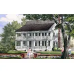 Southern House Plan Front of Home - Swansboro Plantation Home 128D-0284 - Shop House Plans and More