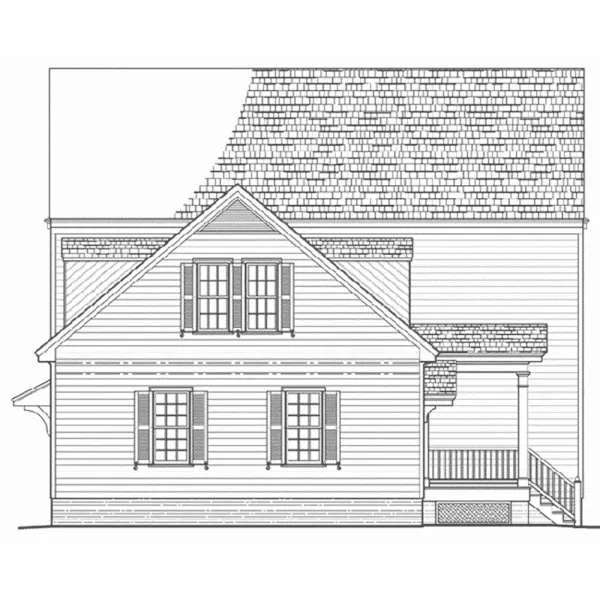 Southern House Plan Rear Elevation - Swansboro Plantation Home 128D-0284 - Shop House Plans and More