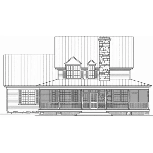 Southern House Plan Rear Elevation - Timberidge Rustic Country Home 128D-0289 - Shop House Plans and More