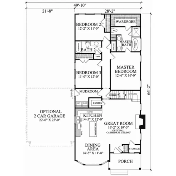 Victorian House Plan First Floor - Tulip Hill Country Home 128D-0292 - Shop House Plans and More