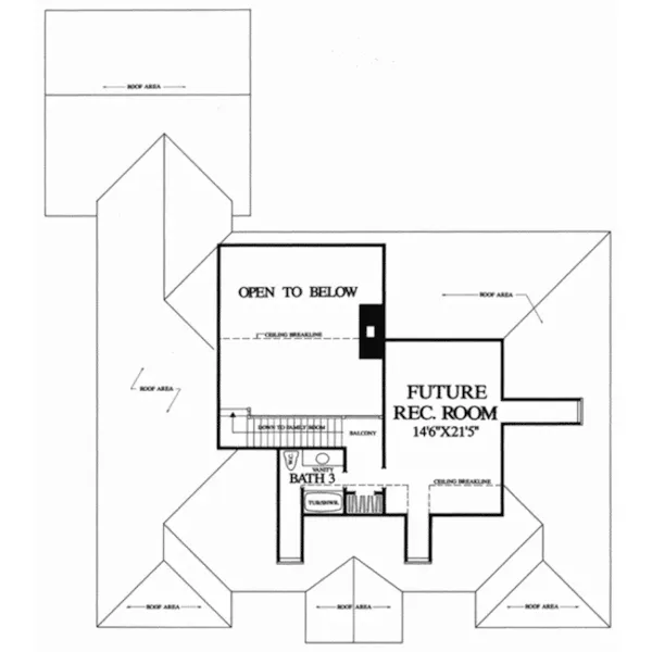 Georgian House Plan Second Floor - Vicksburg Ranch Home 128D-0297 - Shop House Plans and More