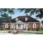 Georgian House Plan Front of Home - Vicksburg Ranch Home 128D-0297 - Shop House Plans and More