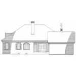 Georgian House Plan Rear Elevation - Vicksburg Ranch Home 128D-0297 - Shop House Plans and More