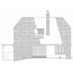 Cabin & Cottage House Plan Rear Elevation - Victoria's House European Home 128D-0298 - Shop House Plans and More