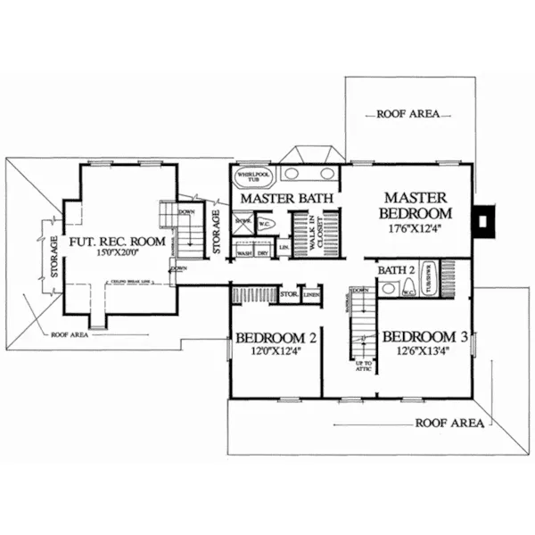 Traditional House Plan Second Floor - Walnut Grove Plantation Home 128D-0300 - Shop House Plans and More