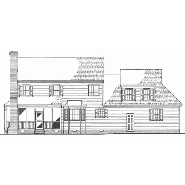 Traditional House Plan Rear Elevation - Walnut Grove Plantation Home 128D-0300 - Shop House Plans and More