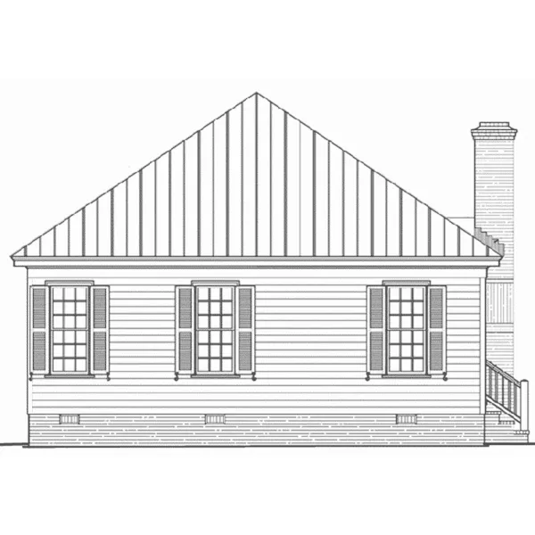 Cabin & Cottage House Plan Rear Elevation - Whistlin' Dixie Cottage 128D-0306 - Shop House Plans and More