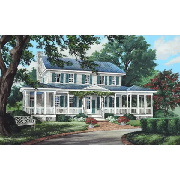 Traditional House Plan Front of Home - Windward Country Farmhouse 128D-0310 - Shop House Plans and More