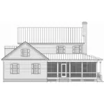 Traditional House Plan Rear Elevation - Windward Country Farmhouse 128D-0310 - Shop House Plans and More