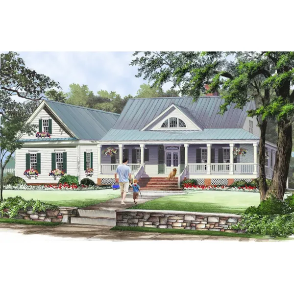 Country House Plan Front of Home - Cotton Wood Country Home 128D-0315 - Shop House Plans and More