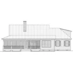 Country House Plan Rear Elevation - Cotton Wood Country Home 128D-0315 - Shop House Plans and More