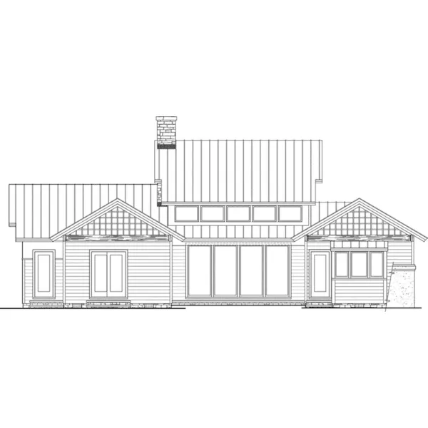 Beach & Coastal House Plan Rear Elevation - Genesis Point Modern Home 128D-0316 - Shop House Plans and More