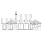 Beach & Coastal House Plan Rear Elevation - Genesis Point Modern Home 128D-0316 - Shop House Plans and More