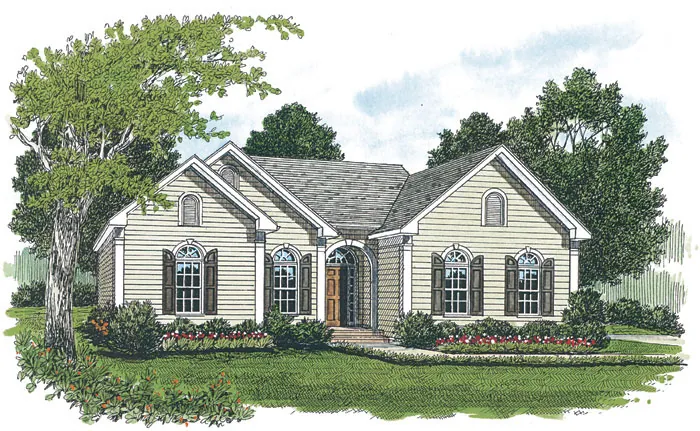 Ranch House Plan Front Image - Steelcote Country Home 129D-0001 - Shop House Plans and More
