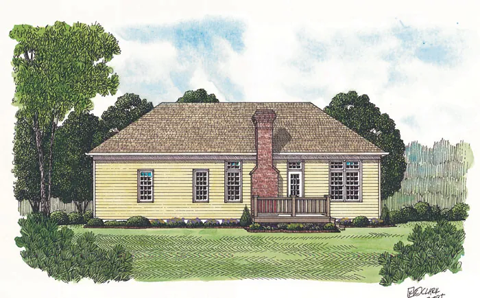 Ranch House Plan Color Image of House - Steelcote Country Home 129D-0001 - Shop House Plans and More
