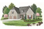 Ranch House Plan Front of House 129D-0002