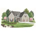 Early American House Plan Front of House 129D-0002