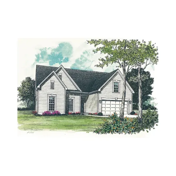 Traditional House Plan Front of Home - La Castille Hill Ranch Home 129D-0003 - Shop House Plans and More