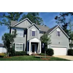 Traditional House Plan Front of House 129D-0004