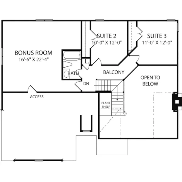 European House Plan Second Floor - Dewine Park Craftsman Home 129D-0005 - Search House Plans and More