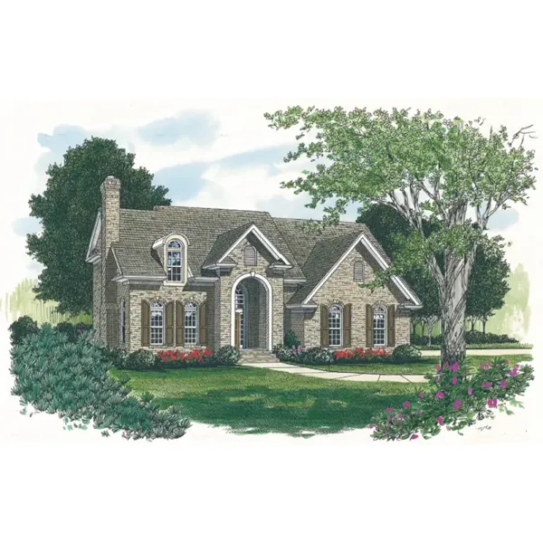 Traditional House Plan Front of Home - Castlecreek Traditional Home 129D-0006 - Search House Plans and More