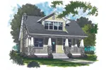 Craftsman House Plan Front of House 129D-0008