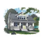 Cabin & Cottage House Plan Front of Home - Cornhill Creek Bungalow Home 129D-0008 - Search House Plans and More