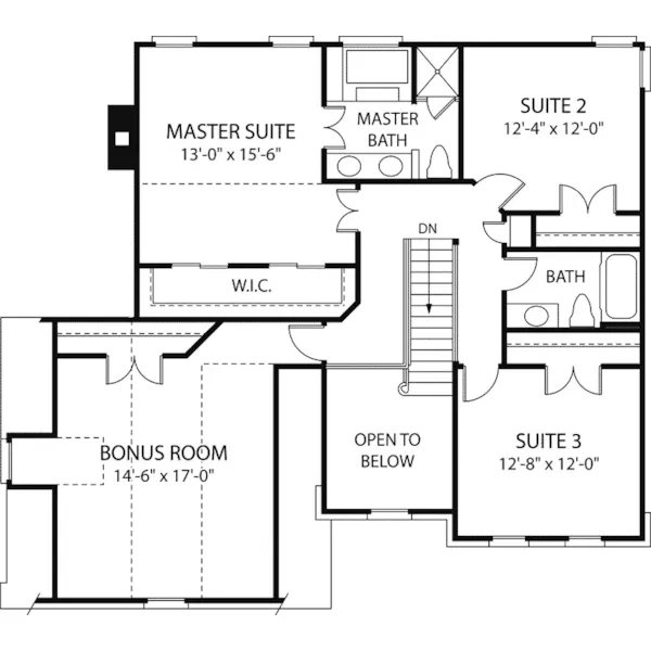 Traditional House Plan Second Floor - Royalfarm Traditional Home 129D-0009 - Shop House Plans and More