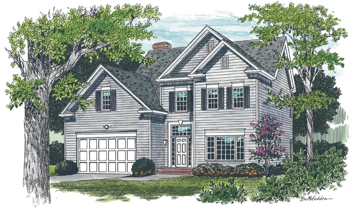 Traditional House Plan Front of Home - Royalfarm Traditional Home 129D-0009 - Shop House Plans and More