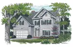 Southern House Plan Front of Home - Royalfarm Traditional Home 129D-0009 - Shop House Plans and More