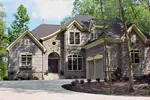 Rustic House Plan Front of House 129D-0012