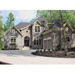 Country French House Plan Front of House 129D-0012