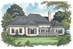 Ranch House Plan Color Image of House - Niagara Falls European Home 129D-0014 - Shop House Plans and More
