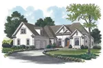 Traditional House Plan Front of Home - Littleheart Traditional Home 129D-0015 - Shop House Plans and More