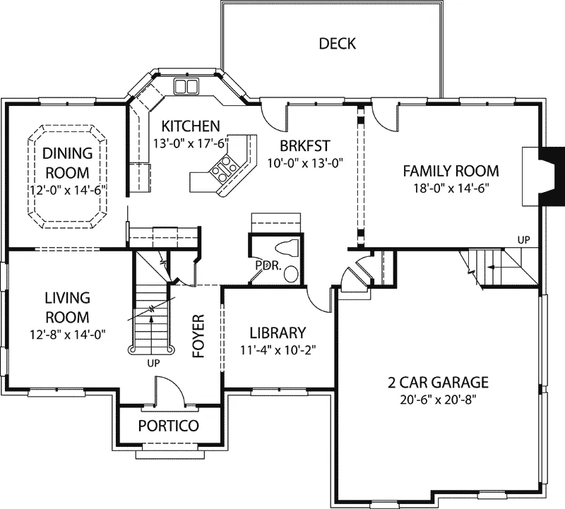 Traditional House Plan First Floor - Lionscreek Traditional Home 129D-0016 - Shop House Plans and More