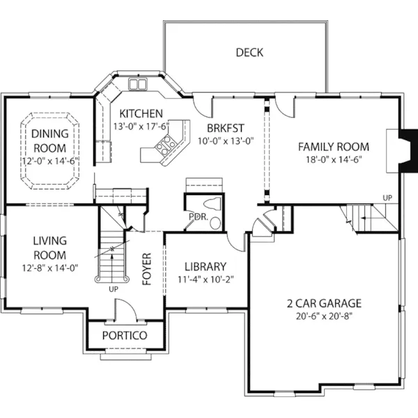 Traditional House Plan First Floor - Lionscreek Traditional Home 129D-0016 - Shop House Plans and More