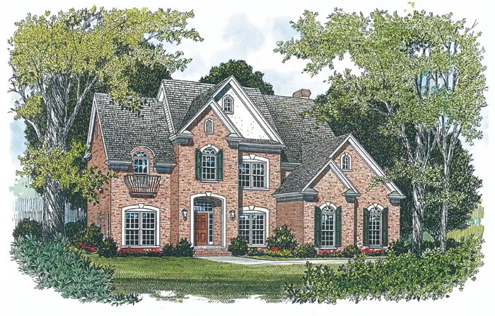 Traditional House Plan Front of Home - Lionscreek Traditional Home 129D-0016 - Shop House Plans and More