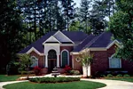 Traditional House Plan Front of House 129D-0017