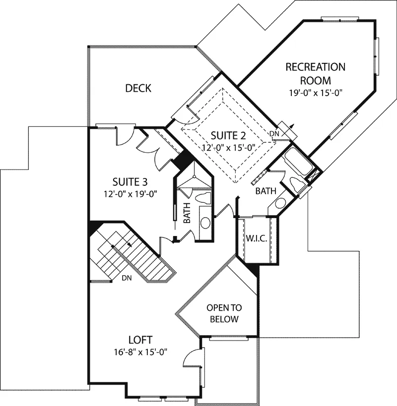 European House Plan Second Floor - Blaine Heights European Home 129D-0019 - Search House Plans and More