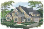 European House Plan Front Image - Blaine Heights European Home 129D-0019 - Search House Plans and More
