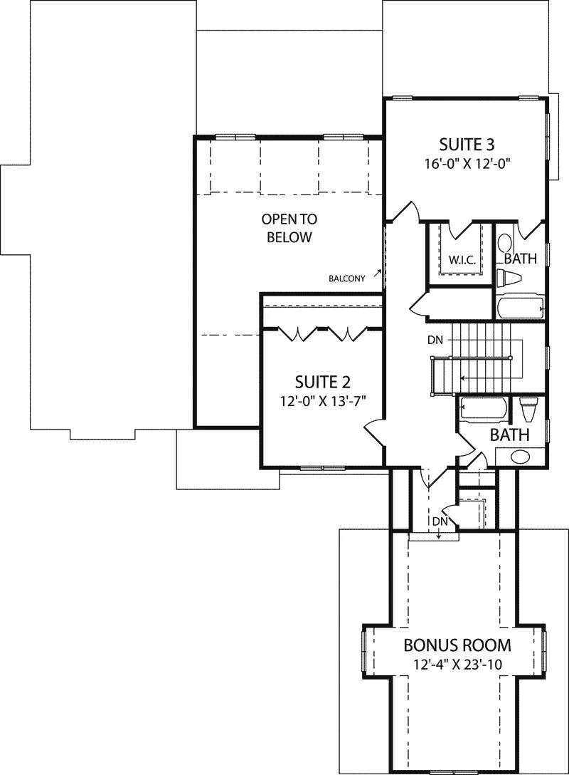 Early American House Plan Second Floor - Devora European Home 129D-0020 - Search House Plans and More