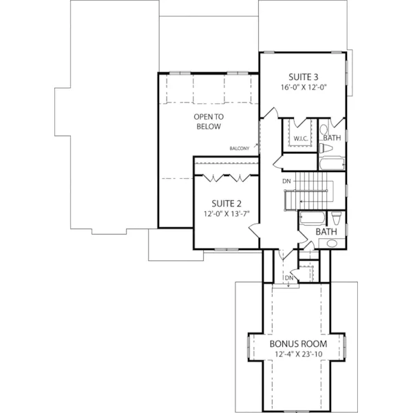 Early American House Plan Second Floor - Devora European Home 129D-0020 - Search House Plans and More